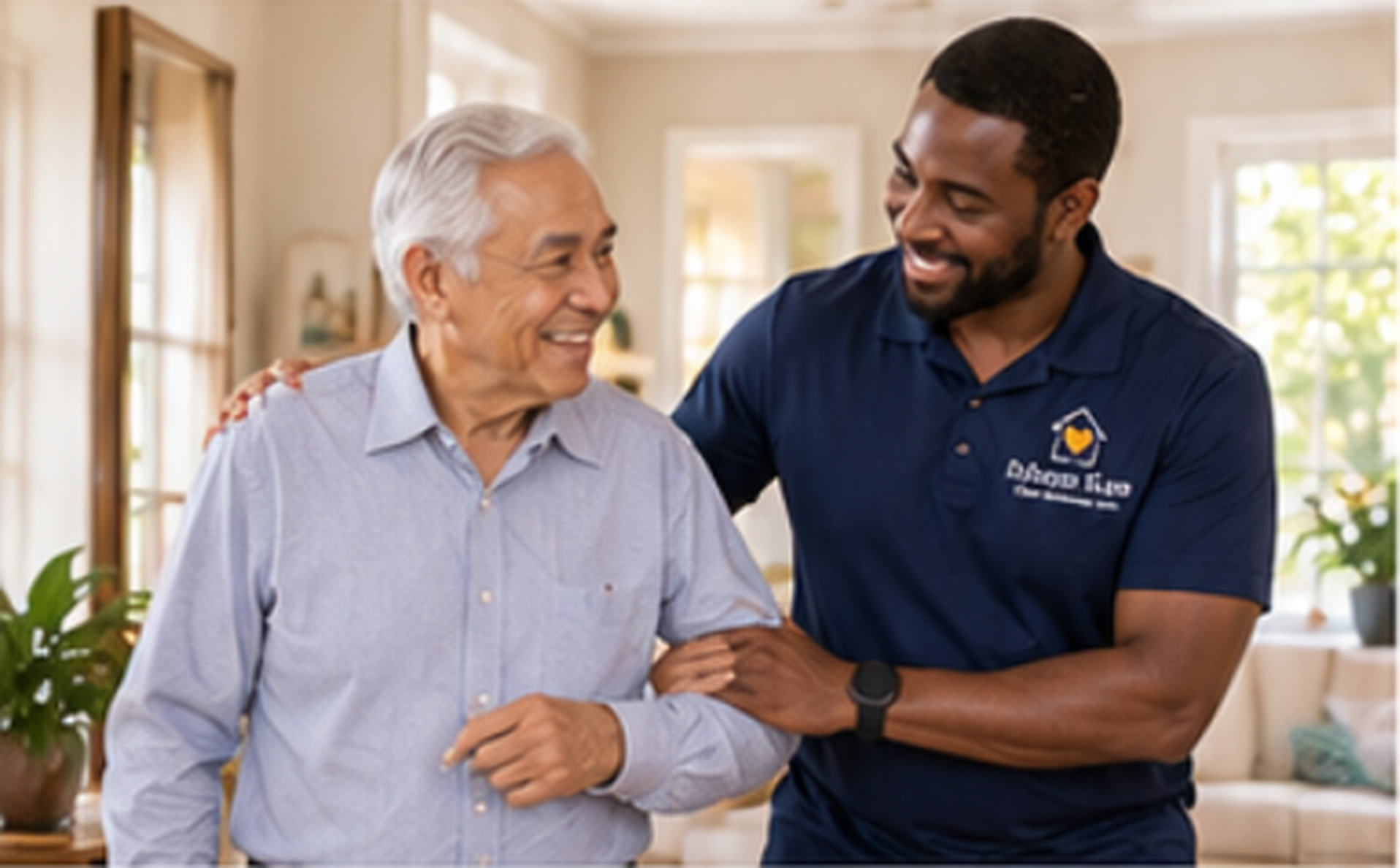 caregiver senior help showering